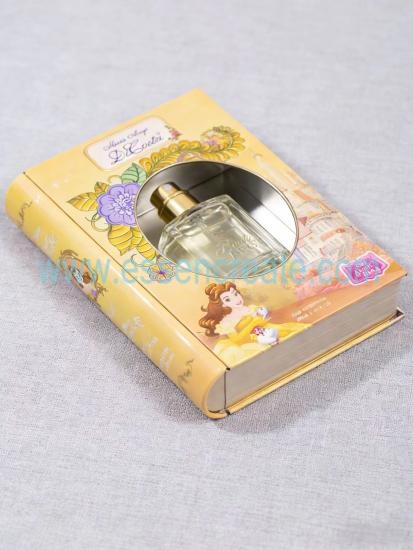 Offset Printing Book Shaped Tin Box, Decorative Hinged Metal Tin For Chocolate, Perfume Gift Packaging