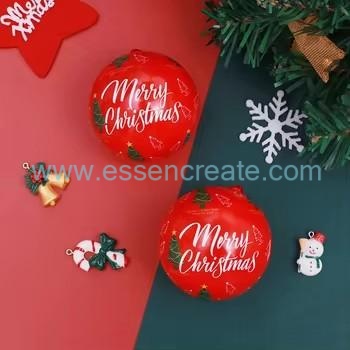 Custom Christmas Ball Tin Container, Food Safe Tinplate Sphere Tin, Holiday Packaging for Chocolate, Coffee Bean, Sweets