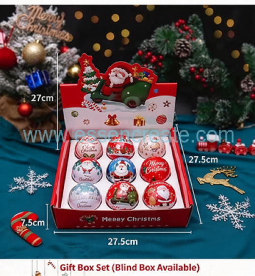 Custom Christmas Ball Tin Container, Food Safe Tinplate Sphere Tin, Holiday Packaging for Chocolate, Coffee Bean, Sweets