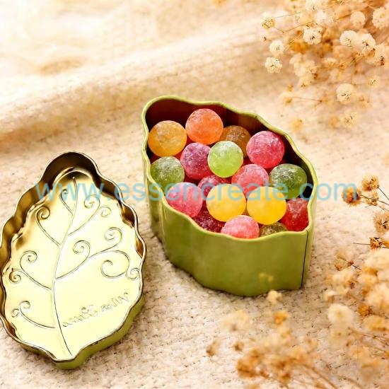 Custom Embossed Leaf Tin Box, Wedding Party Favor Tin, Portable Metal Case For Sweets & Small Accessories