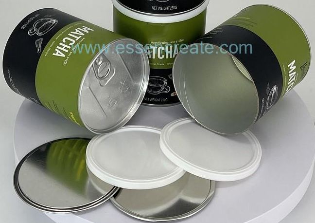 Matcha Powder Paper Can Food Grade Aluminum Foil Easy Pull Lid Sealed Can